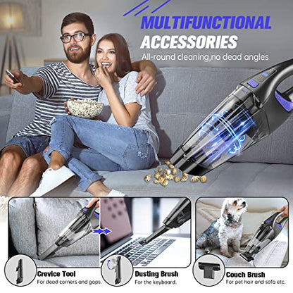 IMINSO Handheld Vacuum Cordless Car Vacuum Cleaner 9000PA, Rechargeable Hand Vacuum Cordless with LED, Lightweight, Portable Hand Held Vacuum, Handheld Car Vacuum for Car/Stairs/Pet Hair