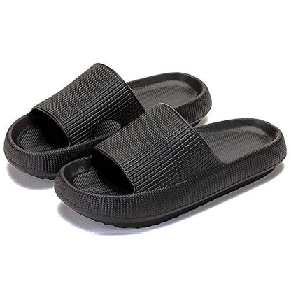 rosyclo Cloud Slippers for Women and Men, Massage Shower Bathroom Non-Slip Quick Drying Open Toe Super Soft Comfy Thick Sole Home House Cloud Cushion Slide Sandals for Indoor & Outdoor Platform Shoes