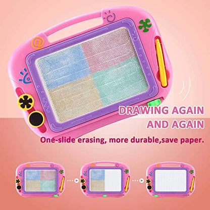 Magnetic Drawing Board Gifts for Toddlers,Drawing Board Cute Travel Size Board Learning and Writing Education Toys for Kids. A Child Drawing Pad Great Holiday Birthday Gifts 3 4 Year Old Girl Boy