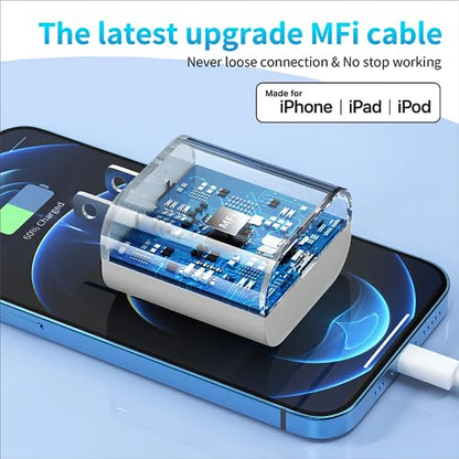 3Pack USB C Charger Block 20W [Apple MFi Certified], iGENJUN PD 3.0 Type C Charger Wall Charger USBC Power Adapter Brick Cube Fast Charger for iPhone 15/15 Pro/14/13, Galaxy, Pixel, AirPods Pro-White