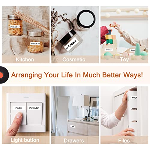 CT521B Label Maker Machine with Tape, Perfect for Women, Wife,Mom,Grandma, Available for Home Office Organization Mother's Day Decor Birthday Gift