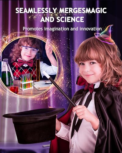 Japace Magic Kit & Science Kits for Kids Age 6-8-10-12, 8 Beginner Magic Tricks & 69 Science Experiments STEM Chemistry Sets, Christmas Birthday Gift Ideas for Kids, Educational Toys for Boys & Girls