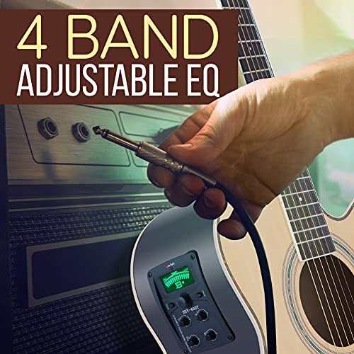 Pyle Acoustic Electric Cutaway Guitar 3/4 Scale 36” Steel String Spruce Wood w/Gig Bag, 4-Band EQ, Clip On and Onboard Tuner, Picks, Shoulder Strap for Beginners and Students