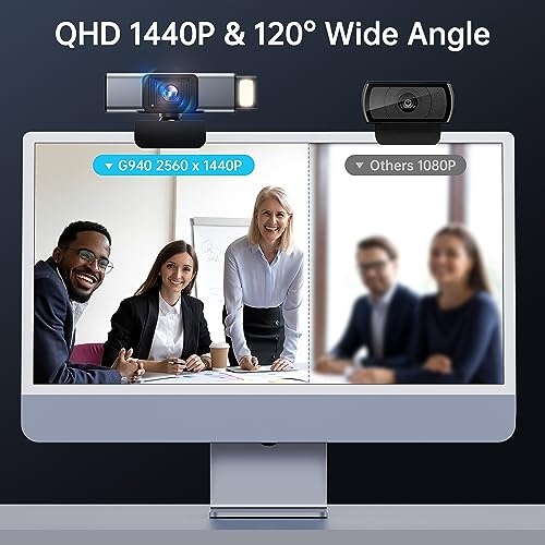 GUSGU G940 [Sony Sensor Inside] FHD 1080p Webcam with Microphone and Privacy Protection, USB Plug&Play Computer Camera, Web Camera for Desktop/PC/Laptop/Mac, Streaming Camera for Video Conferencing