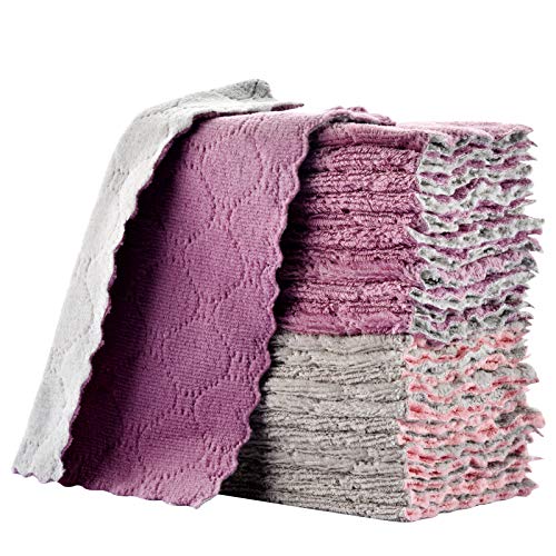 Small Kitchen Towels 6 x 10 inch, Super Absorbent Multipurpose Dish Cloths, for Furniture Rags, Tableware Quick-Drying ,Reusable Cleaning Cloths, (11PCS)