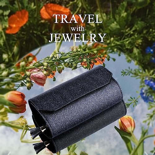 Pretty Comy Jewelry Boxes for Women, Small Travel Jewelry Organizer, 2 Layers Large Jewelry Organizer, PU Leather Display Jewellery Holder with Removable Tray for Necklace Earrings Rings Bracelets…