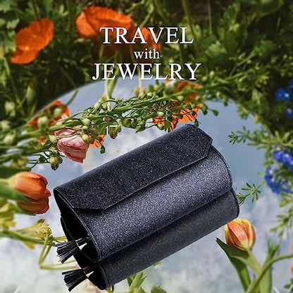 Pretty Comy Jewelry Boxes for Women, Small Travel Jewelry Organizer, 2 Layers Large Jewelry Organizer, PU Leather Display Jewellery Holder with Removable Tray for Necklace Earrings Rings Bracelets…