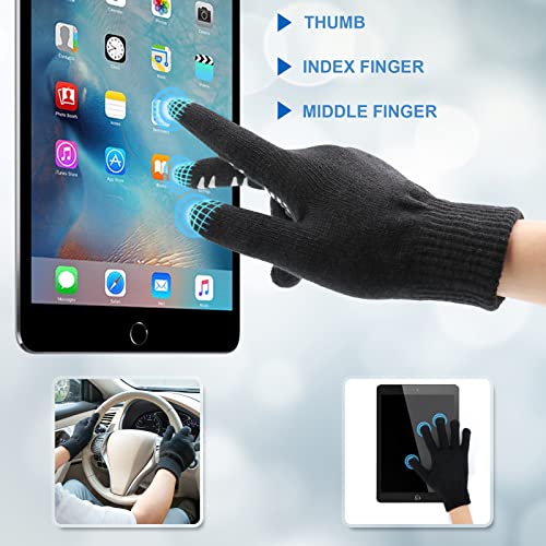 Music Beanie Hat Set - Women/Men's Winter Hat w/Headphones, Scarf, Touchscreen Gloves, Knit Mask, Unique Christmas Birthday Gifts Tech Gifts for Teens Men Women Gamer Worker