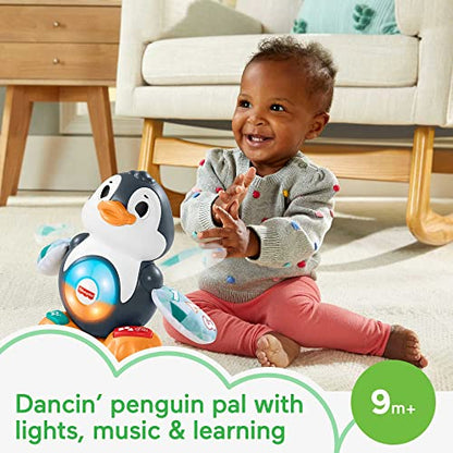 Fisher-Price Linkimals Learning Toy Cool Beats Penguin with Interactive Music & Lights for Infants and Toddlers Ages 9+ Months