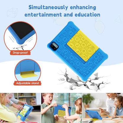 Maxsignage 7" Android 13 Kids Tablet, Ages 3-7 Tablet for Kids, Quad-Core, Shockproof Case & Stand - 32GB Storage - HD Display, 2MP Camera - Extended Battery - Parental Controls - Learning & Play