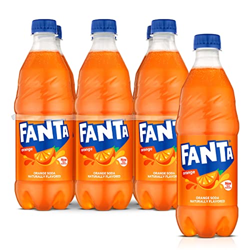 Fanta Orange Soda Fruit Flavored Soft Drink, 16.9 fl oz, 6 Pack