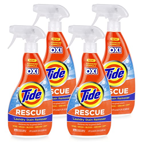 UPDATE DEAD! Tide Laundry Stain Remover with Oxi, Rescue Clothes, Upholstery, Carpet and more from Tough Stains (22 Fl Oz, Pack of 4) Packaging May Vary