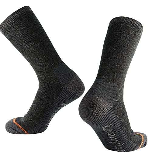 KAVANYISO Men's Merino Wool Hiking Socks Breathable Athletic Crew Thicken