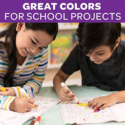 Crayola Broad Line Markers Bulk, 12 Marker Packs with 10 Colors