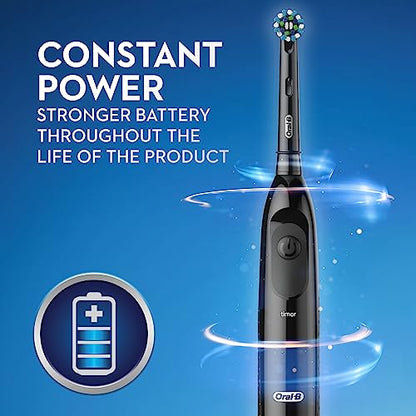 Oral-B Pro 100 CrossAction, Battery Powered Electric Toothbrush, Black