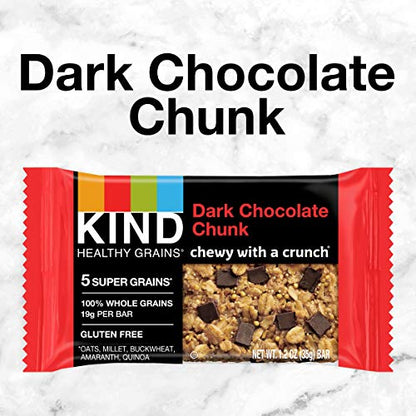 KIND Healthy Grains Bars, Dark Chocolate Chunk, Healthy Snacks, Gluten Free, 40 Count