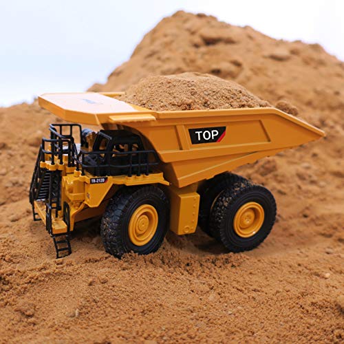 Top Race Diecast Heavy Metal Construction Toy Tractor 1:40 Scale (Dump Truck) Diecast Metal Vehicle Toys for Kids 8+ | Dumptruck for Adults | Yellow & Black Dump Truck Toys
