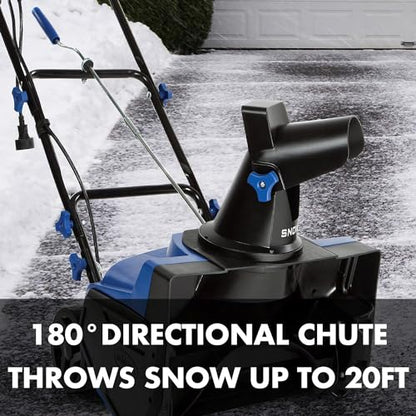 Snow Joe SJ618E Electric Walk-Behind Single-Stage Snow Blower, 18-inch, 13-Amp,Blue