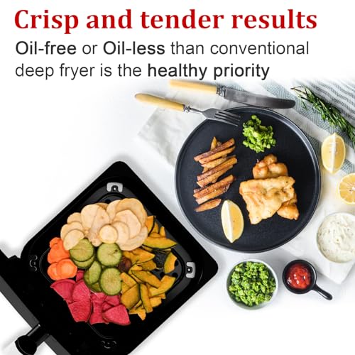 WHALL Air Fryer, 5.8QT Air Fryer Oven with LED Digital Touchscreen, 12-in-1 Cooking Functions Air fryers, Dishwasher-Safe Basket, Stainless Steel/BS