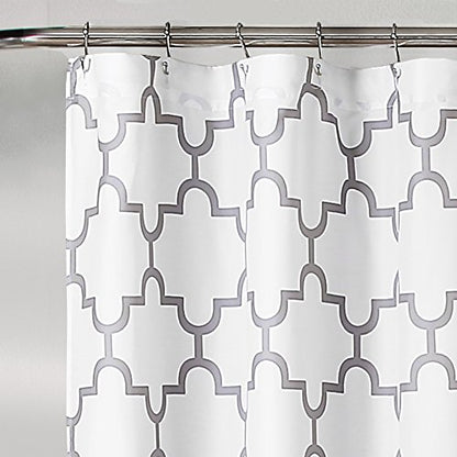 Lush Decor Gray Bellagio Fabric Shower Curtain, Bathroom Accessories, (72" x 72")