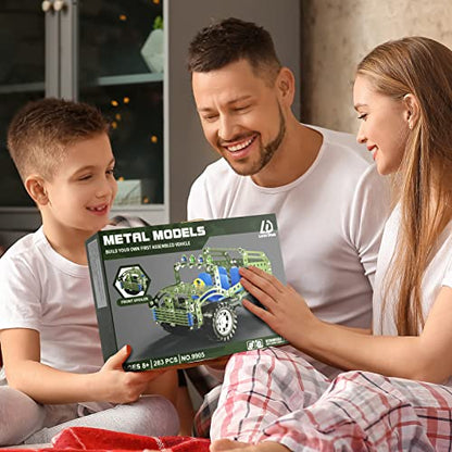 Lucky Doug Building Toys Model Truck Set - 283 Pieces STEM Project Building Toys for Kids Ages 8-12, Assembly Engineering Model Car Kits Toys Gift for Kids Boys 8 9 10 11 12-16 Years Old Model Car Fan