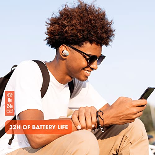 JBL Tune 125TWS True Wireless In-Ear Headphones - Pure Bass Sound, 32H Battery, Bluetooth, Fast Pair, Comfortable, Wireless Calls, Music, Native Voice Assistant (Black), Small