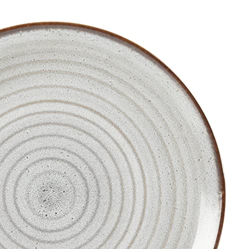 Gibson Elite Dreamweaver Double Bowl Terracotta Reactive Dinnerware Set - Grey, Service for 4 (16pcs)