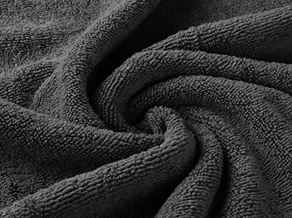 Asiatique Linen – Premium 650 GSM Luxury 8 Piece Grey Bath Towels Set – 100% Ring Spun Cotton Towels for Bathroom – 2 Bath Towels, 2 Hand Towels, and 4 Washcloths – Ideal for Home, Spa & Hotel