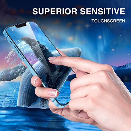 AUIMSOCO 2 Pack Screen Protector Compatible for iPhone 15 Pro Max [6.7 inch Display] with 2 Pack Tempered Glass Camera Lens Protector Anti Scratch, Bubble Free [4 Pack]