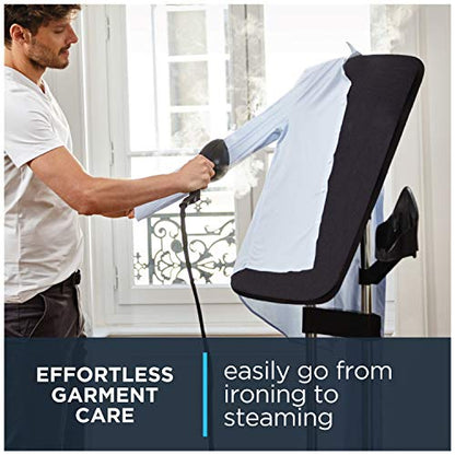 Rowenta QR1410 IXEO All in One Pro-Garment Steamer and Iron, Black & Compact Steam Station and Garment Steamer, Advanced Technology, Blue