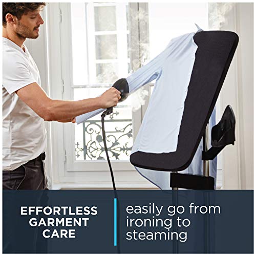 Rowenta QR1410 IXEO All in One Pro-Garment Steamer and Iron, Black & Compact Steam Station and Garment Steamer, Advanced Technology, Blue
