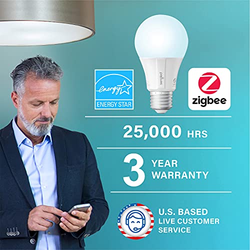 Sengled Zigbee Smart Light Bulbs, Smart Hub Required, Works with SmartThings and Echo with built-in Hub, Voice Control with Alexa and Google Home, Daylight 60W Equivalent A19 Alexa Light Bulb, 8 Pack