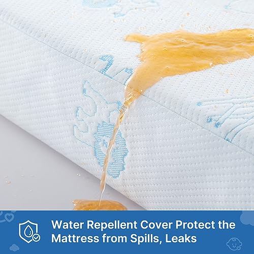 ELEMUSE Breathable Baby Crib Mattress, Cooling Sheet for Baby Night Sweats, Washable & Removable Waterproof Cover, CertiPUR-US Certified Firm Foam, Fits Standard Full-Size Infant & Toddler Bed, Gray