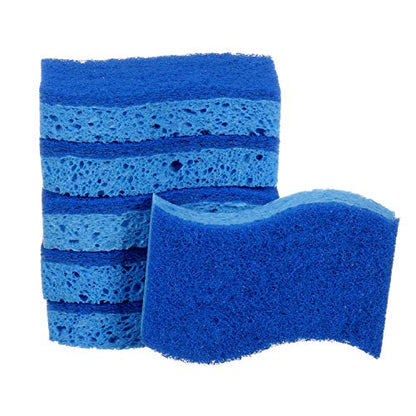 Scotch-Brite Non-Scratch Scrub Sponges, Sponges for Cleaning Kitchen, Bathroom, and Household, non-scratch Sponges Safe for Non-Stick Cookware, 6 Scrubbing Sponges