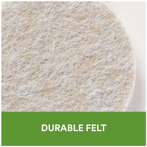 Scotch Felt Pads, Felt Furniture Pads for Protecting Hardwood Floors, Round, 1 in. Diameter, Beige, 32 Pads