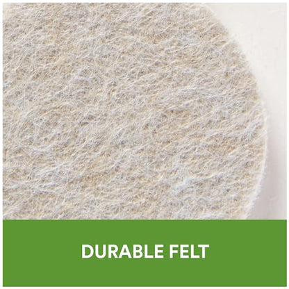 Scotch Felt Pads, Felt Furniture Pads for Protecting Hardwood Floors, Round, 1 in. Diameter, Beige, 32 Pads