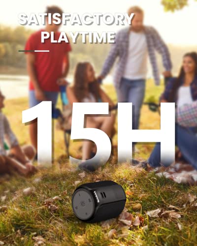 NOTABRICK Bluetooth Speakers,Portable Wireless Speaker with 15W Stereo Sound, IPX6 Waterproof Shower Speaker, Dual Pairs, Portable Speaker for Party Beach Camping