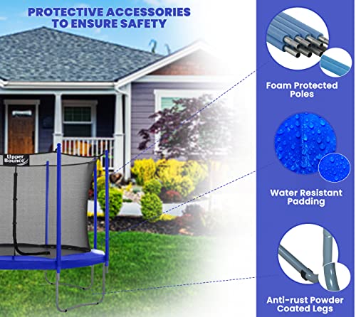 Machrus Upper Bounce Trampoline 7.5FT 9FT 10FT 12FT 14FT 15FT 16FT, Enclosed Trampoline, Trampoline Kids, Trampoline Adults, Trampoline Kids and Adults, Kids Trampoline, Recreational Trampolines
