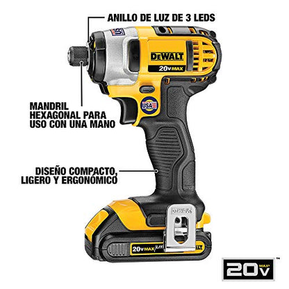 DEWALT Mechanics Tools Kit and Socket Set, 204-Piece (DWMT72165) & 20V MAX* Cordless Drill Combo Kit, 2-Tool (DCK240C2)