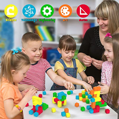 Dolanus Magnetic Blocks for Toddler Toys - 40 Pieces, Max Magnets Strong Magnetic Building Tiles for Kids, STEM Sensory Cube for Preschool, Gift for Boys Girls Age 3 4 5 6 7 Year Old, 1.0 Inch