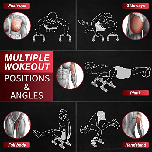 Push Up Bars, Calisthenics Equipment Push Up Handles for Floor, Perfect Push Up Bar, Pushup Bars with Non-slip Sturdy Structure Handle, Fitness Bars for Home & Workout