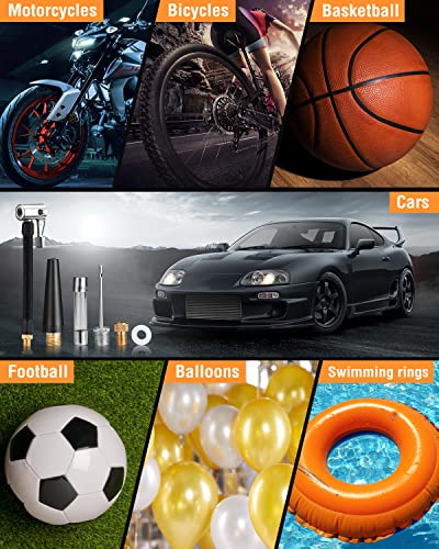ROCGORLD R7 Tire Inflator Portable Air Compressor, 12V DC Car Tire Air Pump with Auto Shut-Off Function, 150 PSI 3X Faster Inflation Portable Tire Inflator for Car, Bike, Ball, Motor