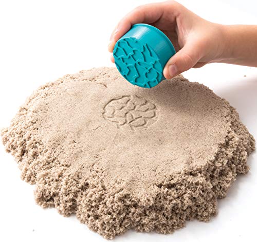 Kinetic Sand, Folding Sand Box with 2lbs of All-Natural, 7 Molds and Tools, Play Sand Sensory Toys for Kids Ages 3 and up