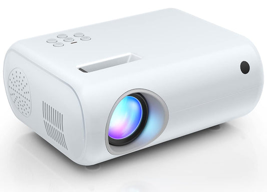 Mini Projector, CLOKOWE 2024 Upgraded Portable Projector with 9000 Lux and Full HD 1080P, Movie Projector Compatible with iOS/Android Phone/Tablet/Laptop/PC/TV Stick/Box/USB Drive/DVD/Game Console