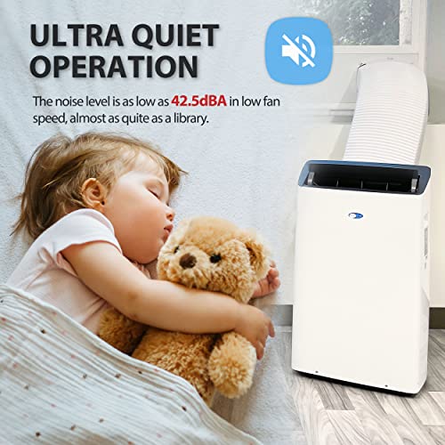 Whynter ARC-1030WN 12,000 BTU (10,000 BTU SACC) NEX Inverter Dual Hose Cooling SMART Portable Air Conditioner, Dehumidifier, and Fan with Wi-Fi, up to 500 sq ft in White