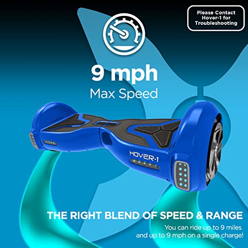 Hover-1 H1 Hoverboard Electric Scooter, Blue, Small/6.5"