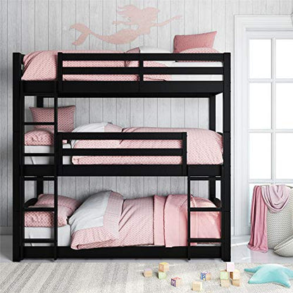 DHP Phoenix Triple Floor Bunk Bed | Black | DL7891TBBB model