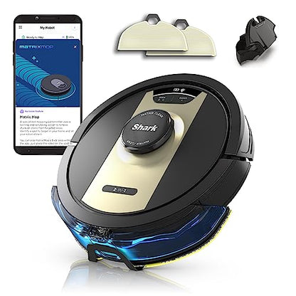 SHARK RV2620WD AI Ultra Robot Vacuum and Mop with Matrix Clean Navigation, CleanEdge Technology, Perfect for Pet Hair, Compatible with Alexa, Black/Mocha