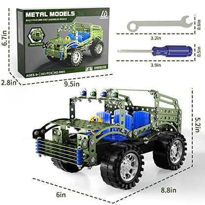 Lucky Doug Building Toys Model Truck Set - 283 Pieces STEM Project Building Toys for Kids Ages 8-12, Assembly Engineering Model Car Kits Toys Gift for Kids Boys 8 9 10 11 12-16 Years Old Model Car Fan