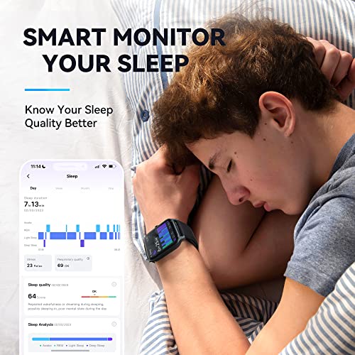 Smart Watch for Men Women(Answer/Make Call),Alexa Built-in,1.8"Fitness Tracker with Heart Rate Sleep SpO2 Monitor,100+Sport Modes,5ATM Waterproof,Activity Trackers and Smartwatches for Andriod iPhone